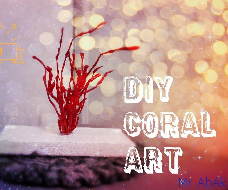 DIY Coral Art From Hot Glue