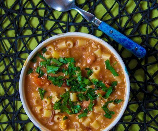 Italian Pasta and Bean Soup (Pasta E Fagioli)