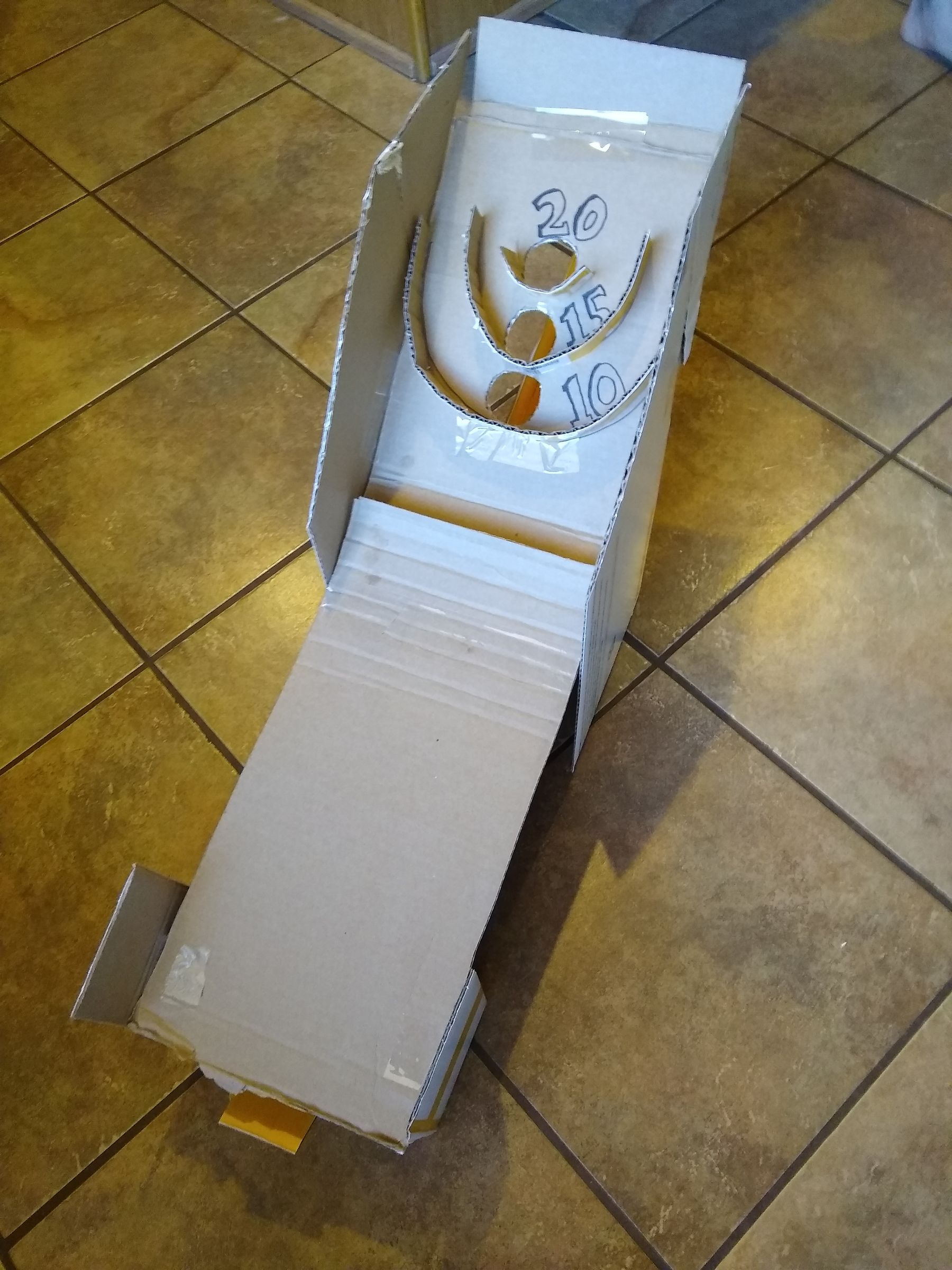Easy Cardboard Mini Skee Ball 11 Steps Instructables