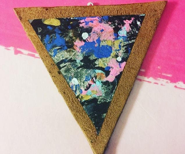 Space Painted Leather Necklace Pendants!