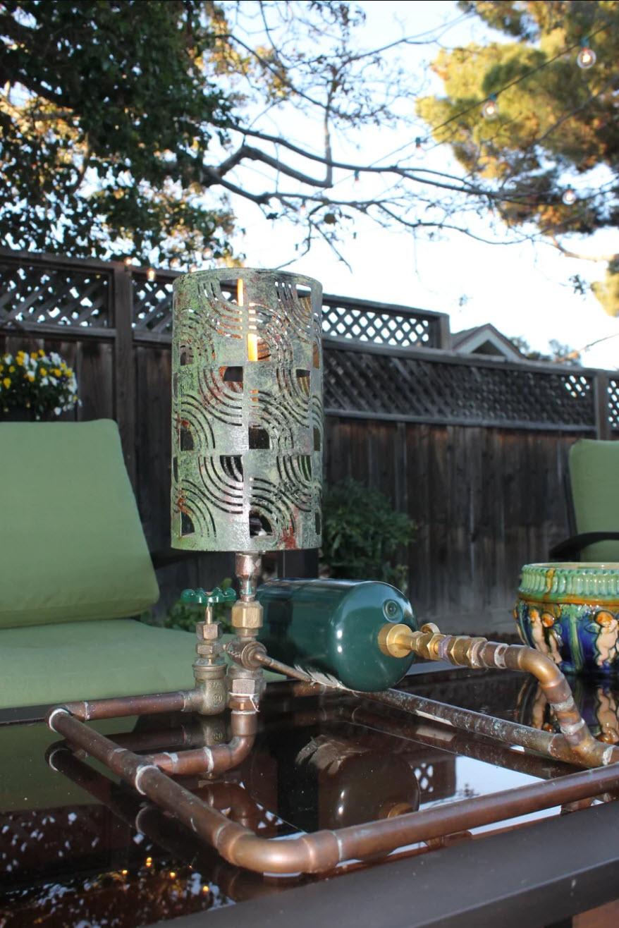 Propane Lamp From Copper Pipe and Other Stuff 5 Steps Instructables