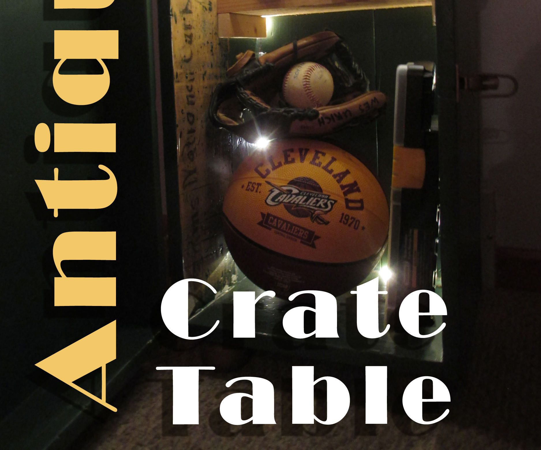 Illuminated Antique Crate Table