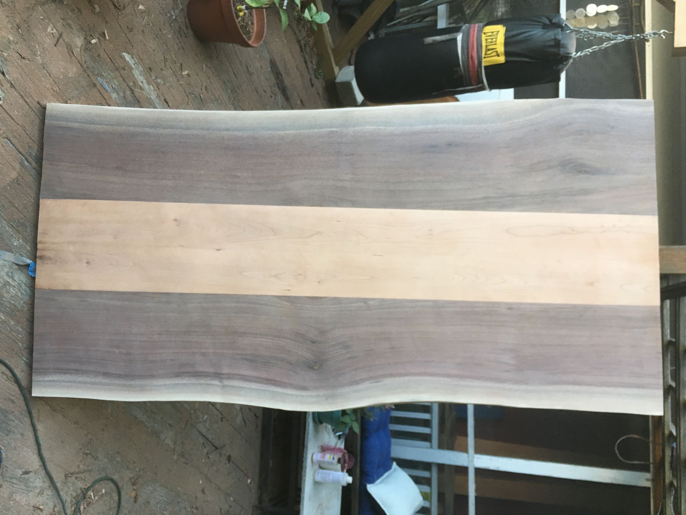 Live Edge Black Walnut and Cherry Hayrake Dining Room Table : 11 Steps ...