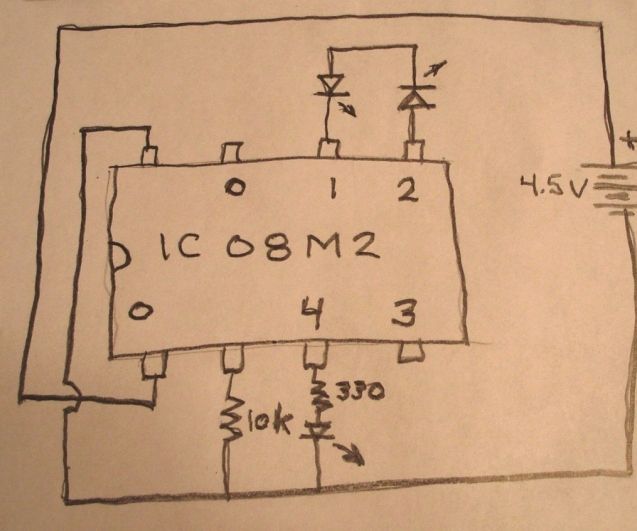 PicAxe LED dark detector