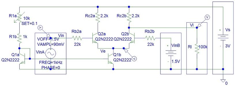 Transistor Differential Amplifier