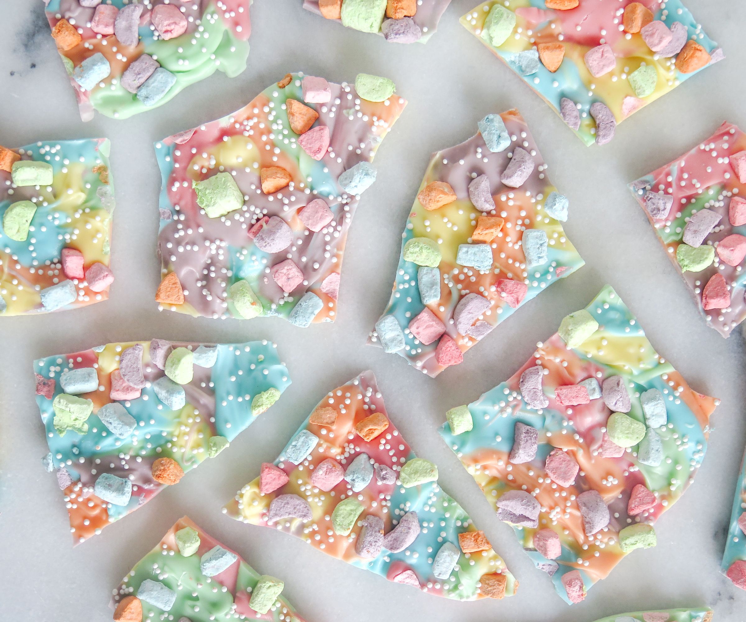 Rainbow "Unicorn" Chocolate Bark