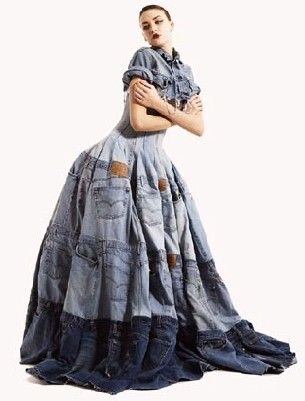 Recycled Denim Dress : 4 Steps (with Pictures) - Instructables Recycled Denim Dress : 4 Steps (with Pictures) - Instructables