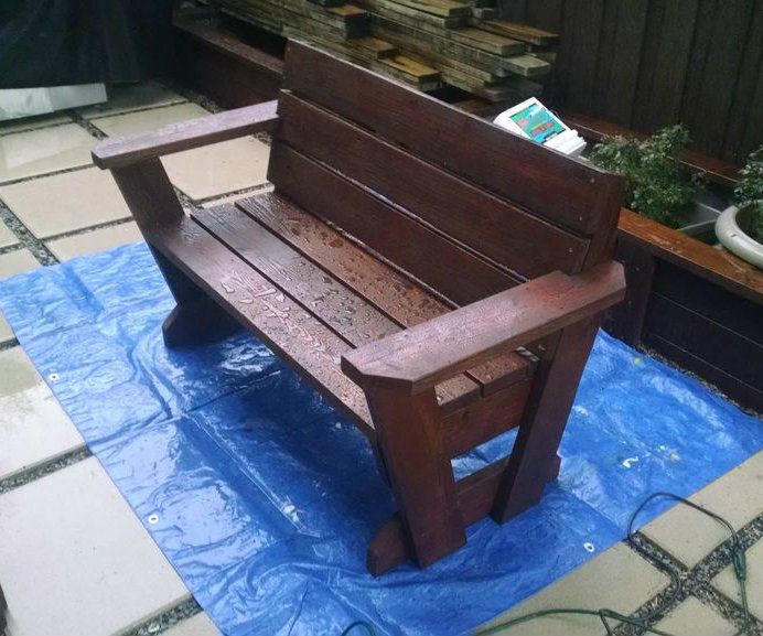 Reclaimed Wood Bench