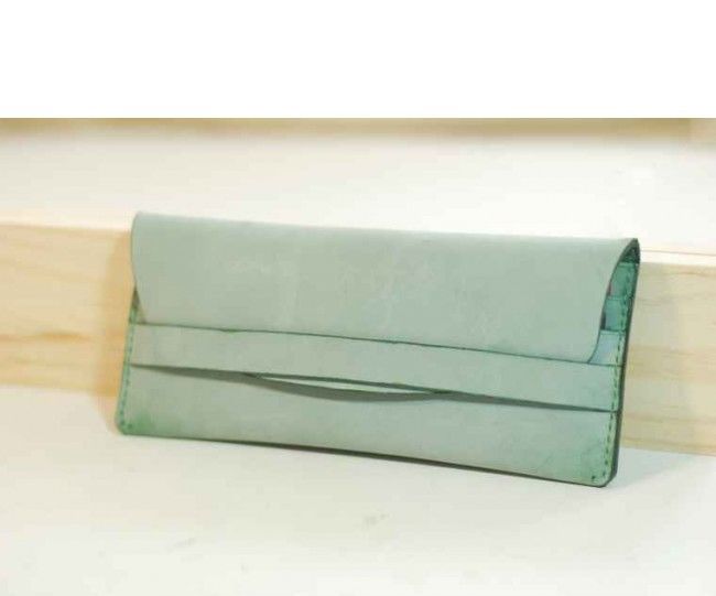 Leather Long Wallet Billfold