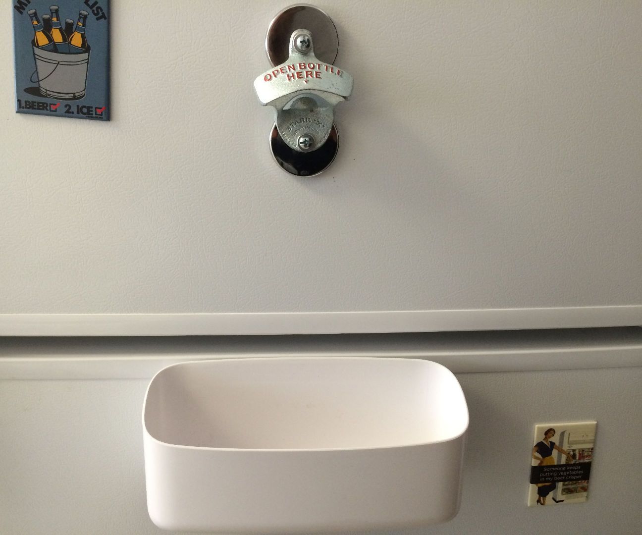 Fridge-Mounted Beer Bottle Opener