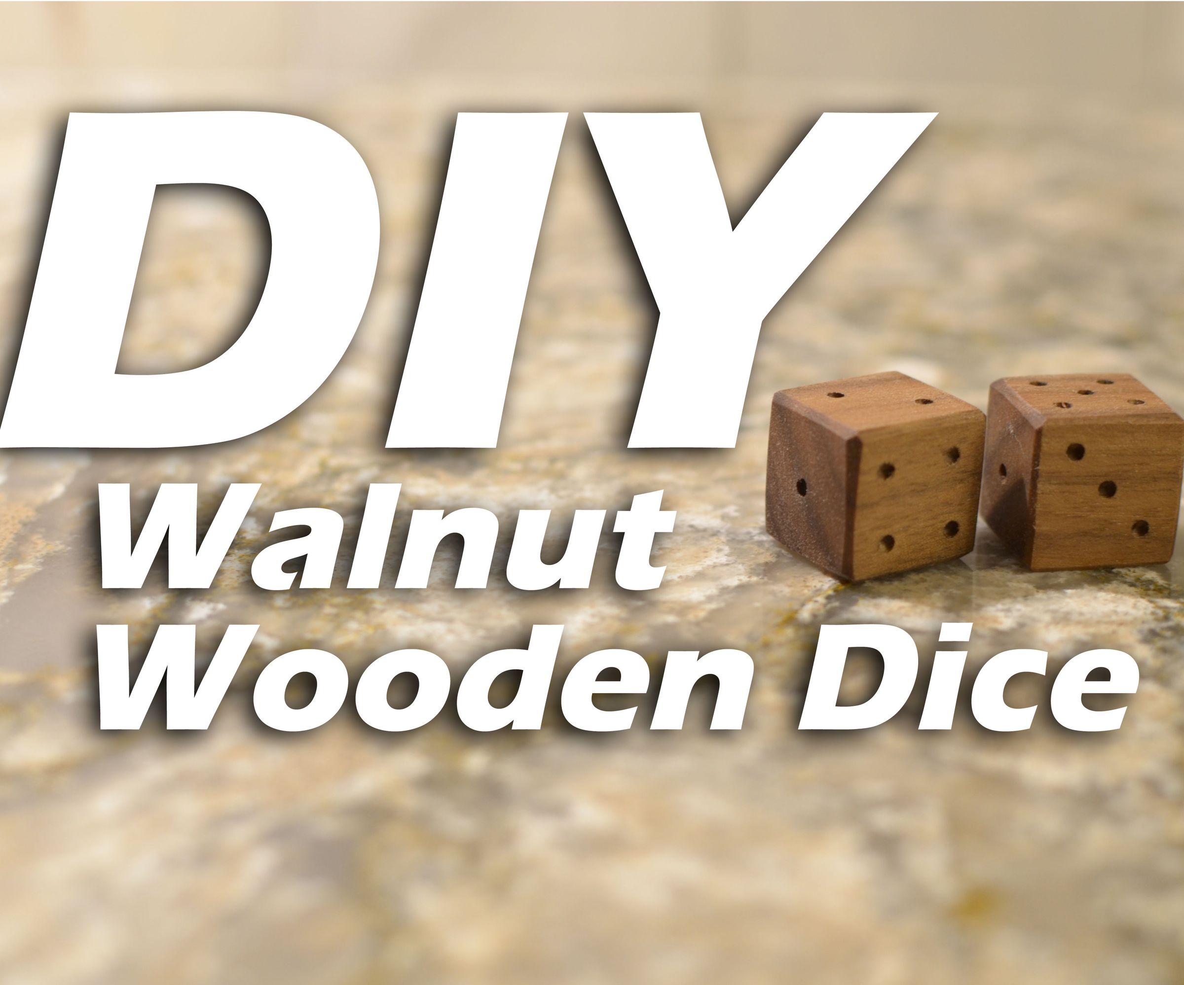 DIY Walnut Wooden Dice