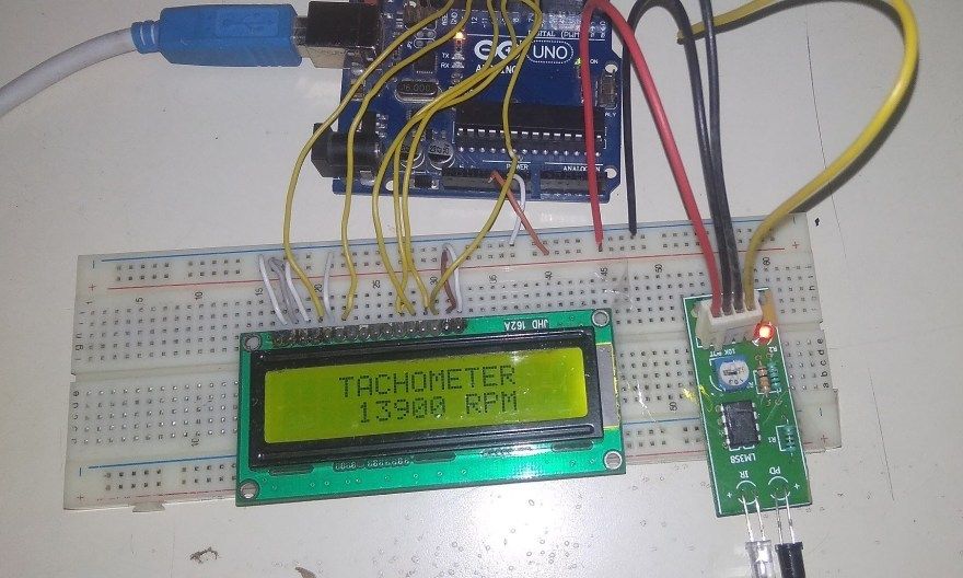 Digital Tachometer With Arduino for Measuring RPM
