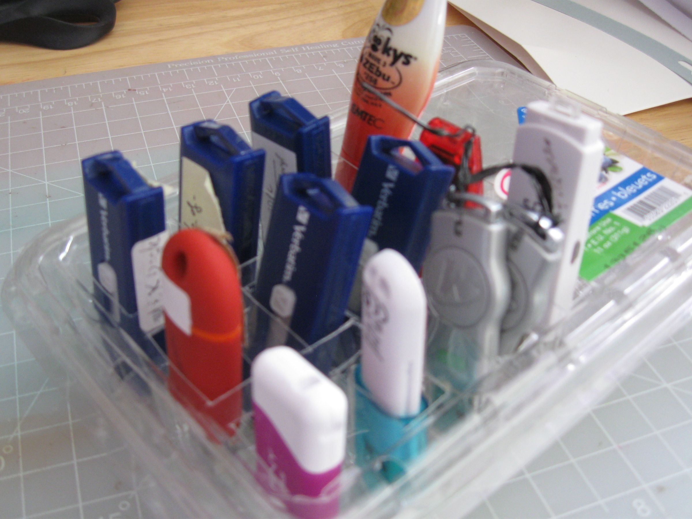 Data Stick Organizer Upcycle Your Blueberry Box
