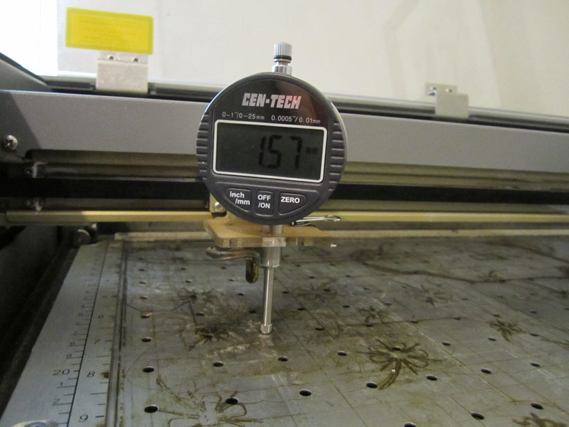 High precision table alignment on your laser cutter made easy! Make the tool.