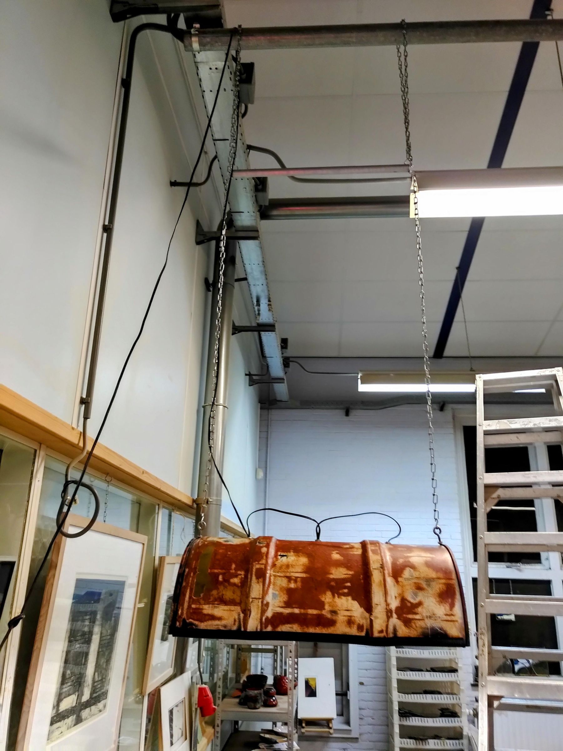 Industrial Apocalypse Pendant Lamp From an Old Oil Barrel 11 Steps