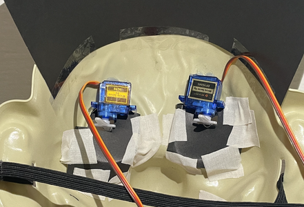 Attach Servos to Mask Interior