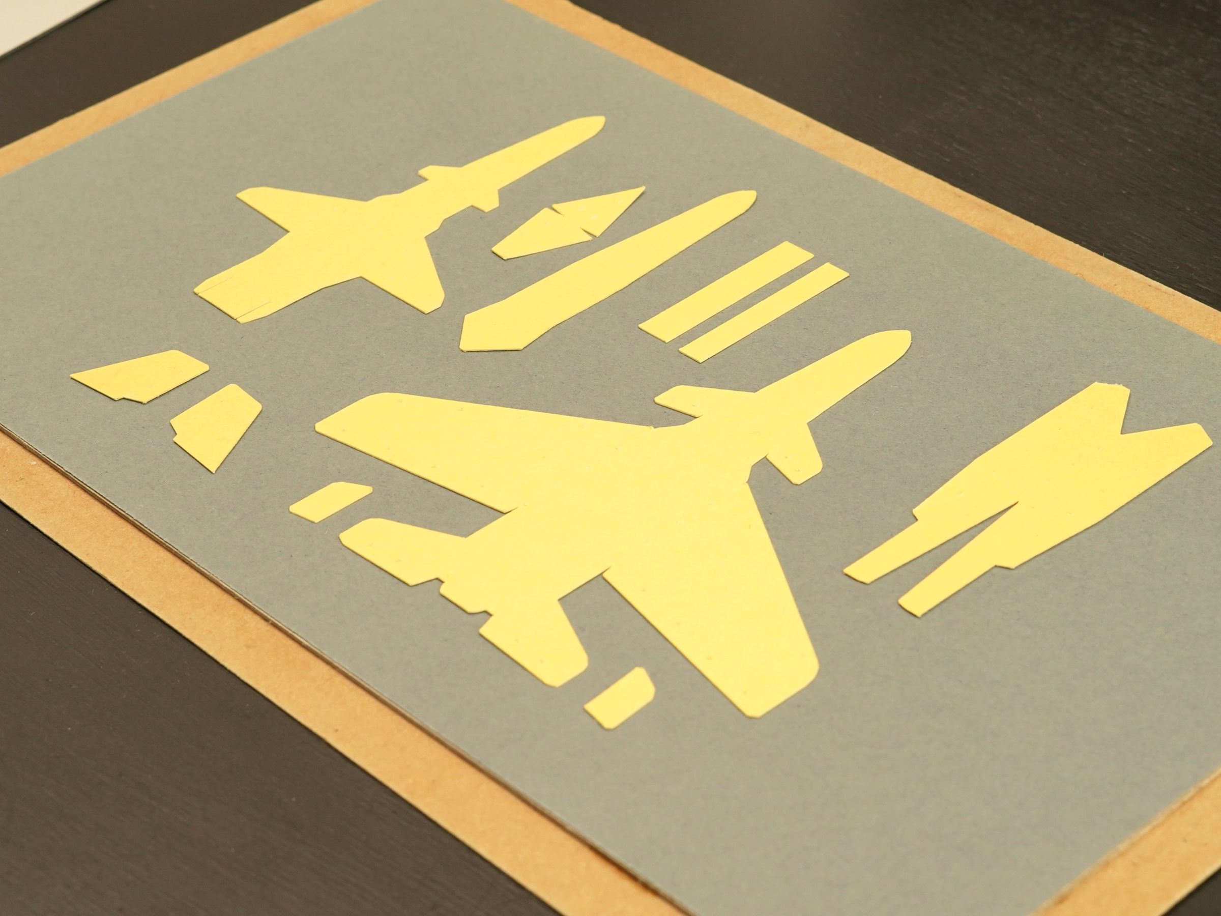 Yellow Card Stock Jet Glider W/ Canards 6 Steps (with Pictures