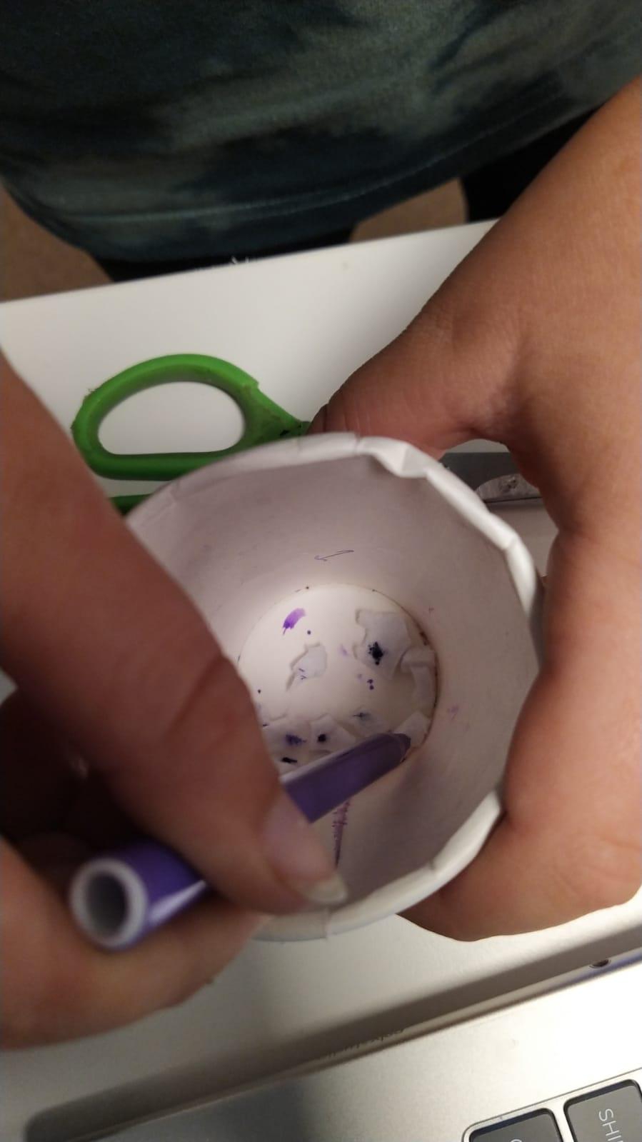 Schuimblokjes in Beker