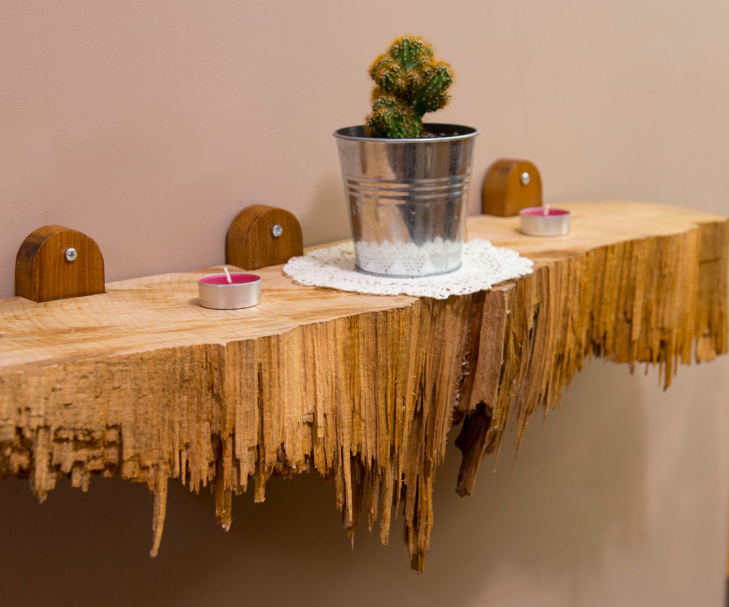 Wooden Natural Edge Shelf