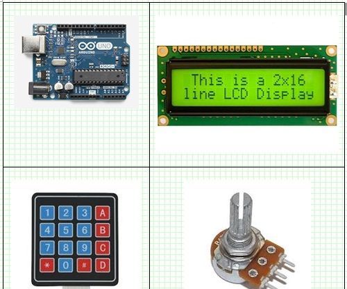 Arduino 16x2 LCD Display and 4x4 Matrix Keypad