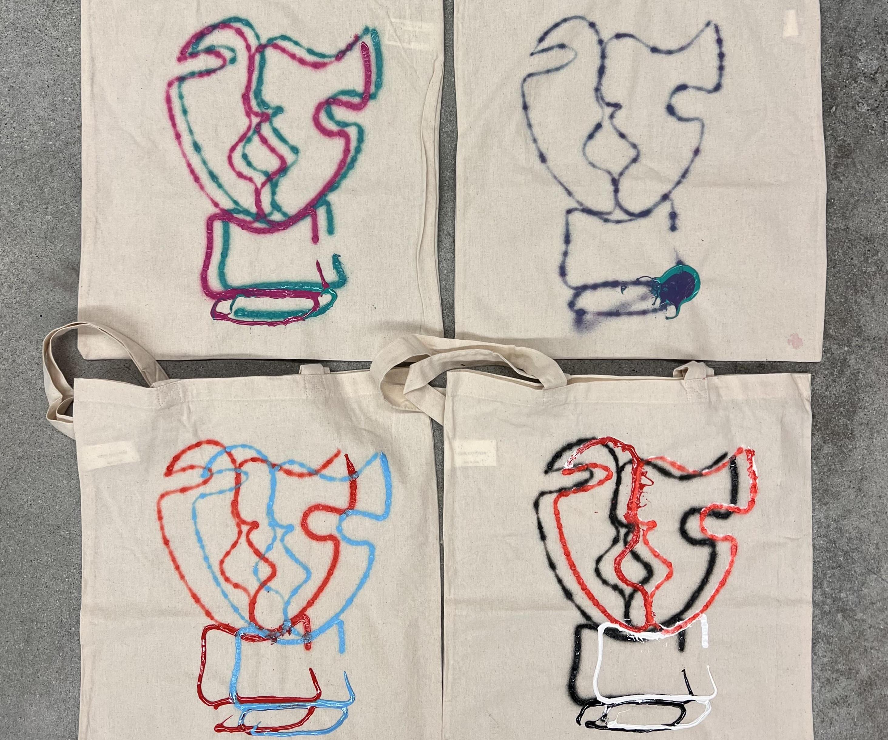 Tote Bag Art Made With a Robotic Arm