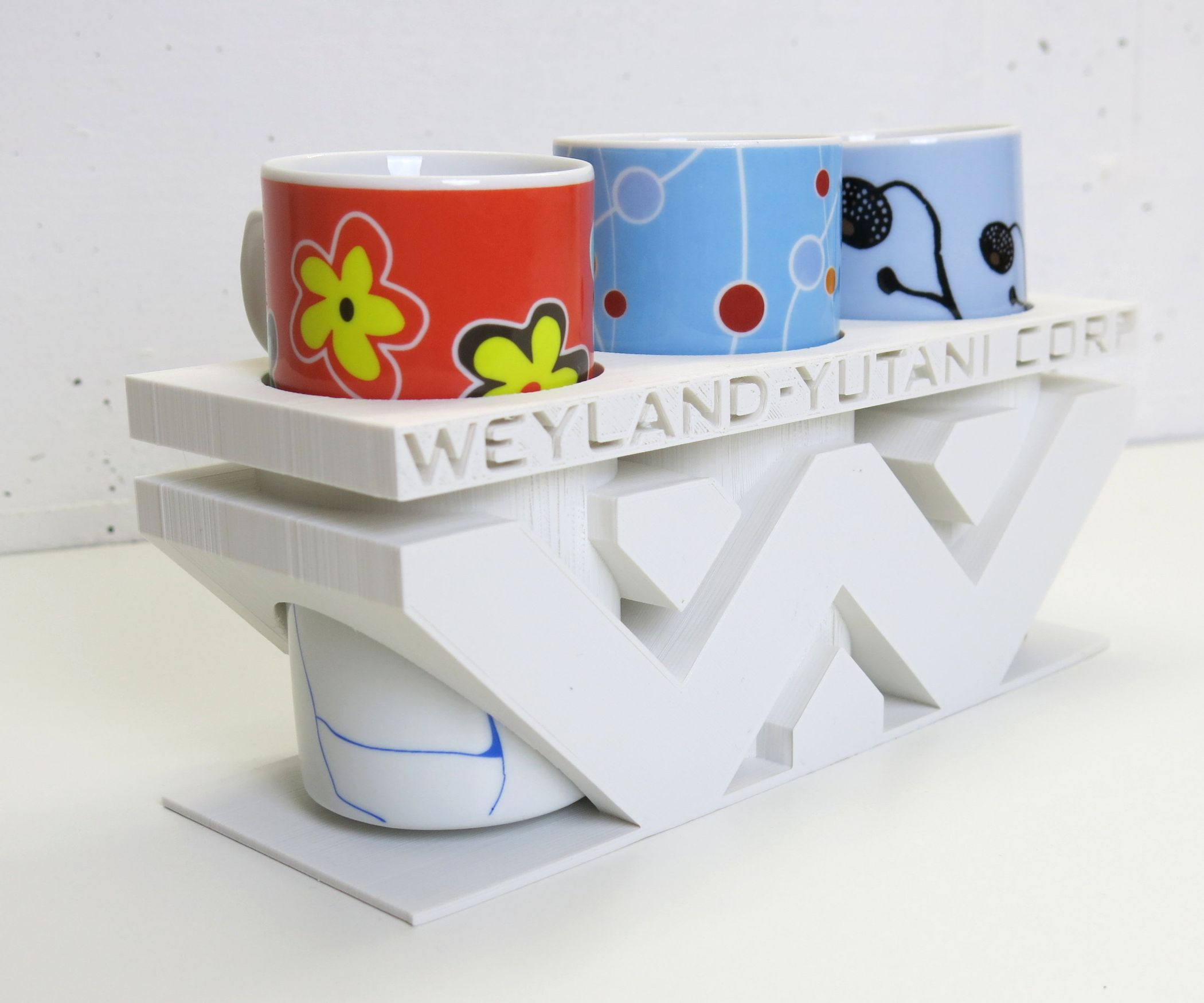 Espresso Cups Holder "WeylandYutani Corp" (3D Printed) Instructables