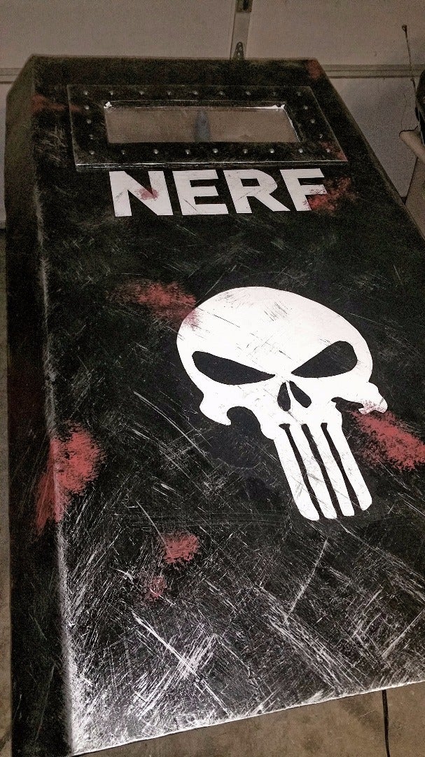 Nerf Cardboard Riot Shield 10 Steps Instructables