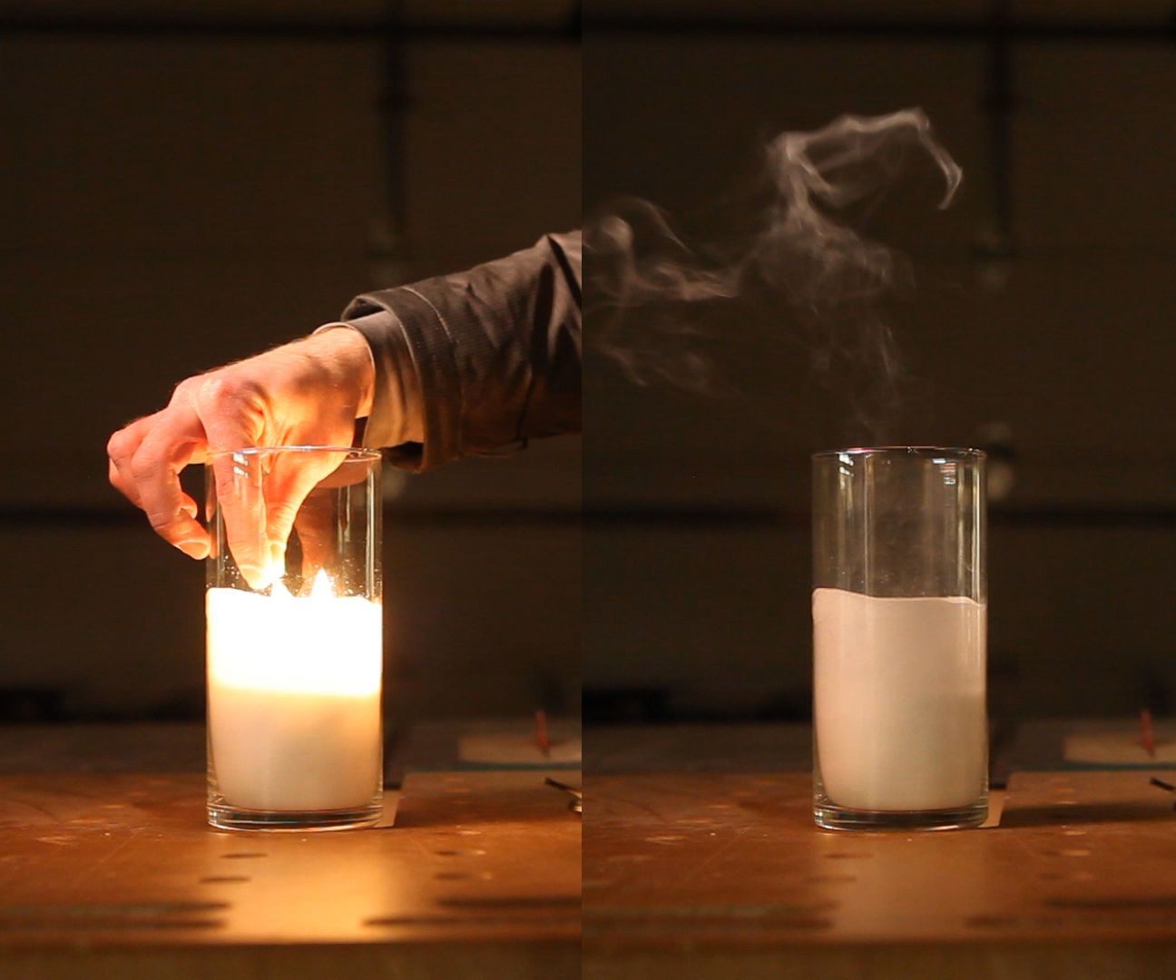 LED Candle - Lights, Flickers, Blows Out, Smokes, and Smells