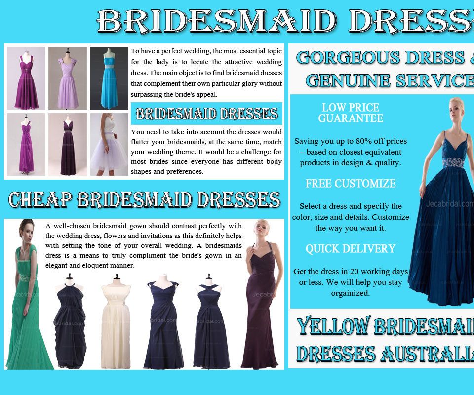Yellow Bridesmaid Dresses Australia