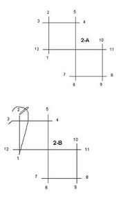 Two-Square Pattern, Making the Braided Grid.
