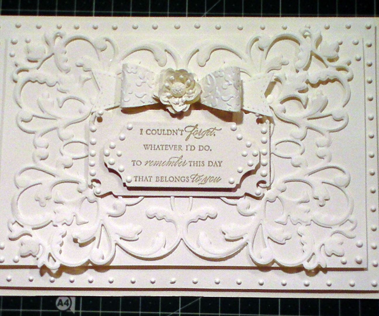 How to Make A5 Ivory Elegant Fretwork Card 