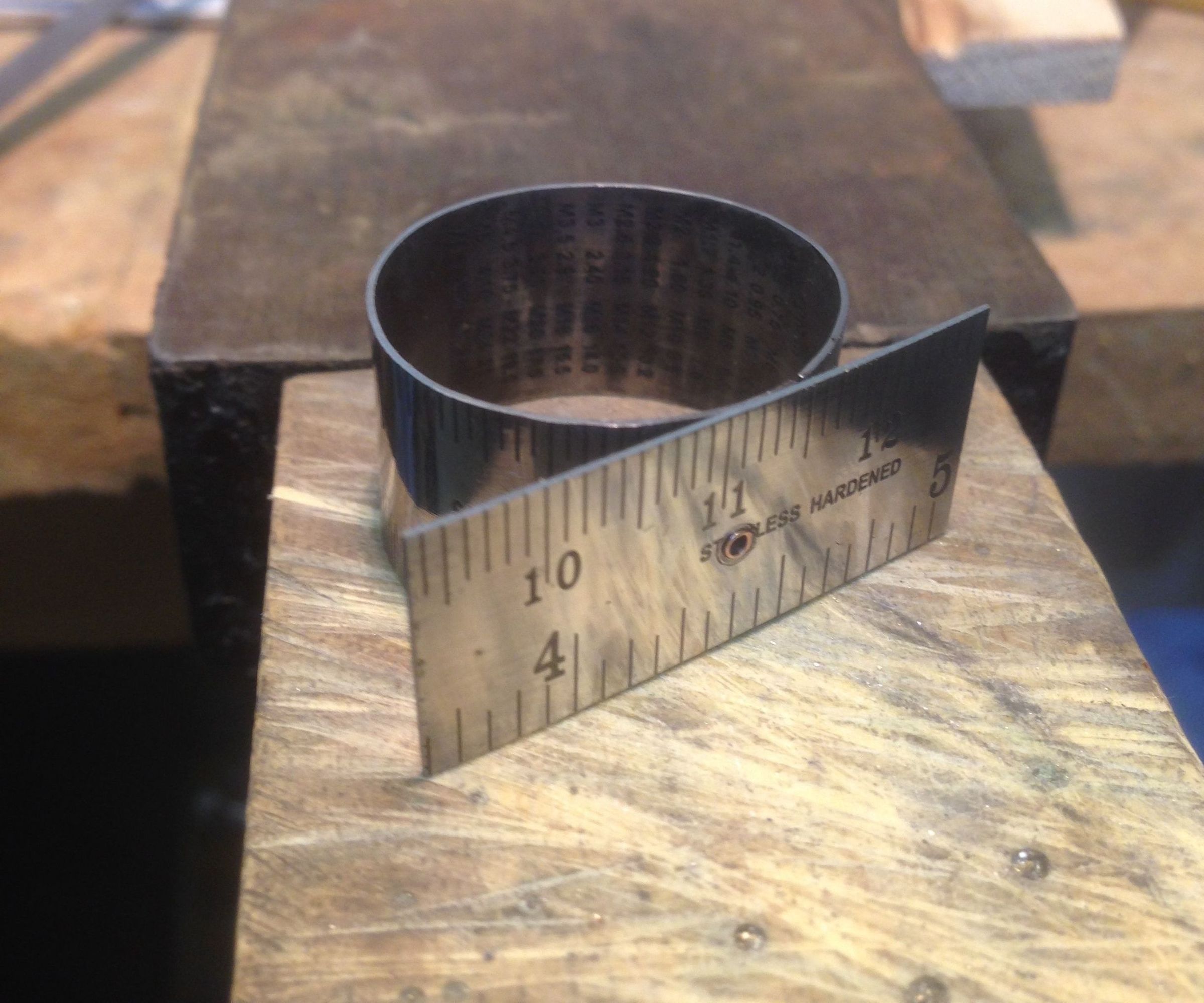 Ring From Stainless Steel Ruler 