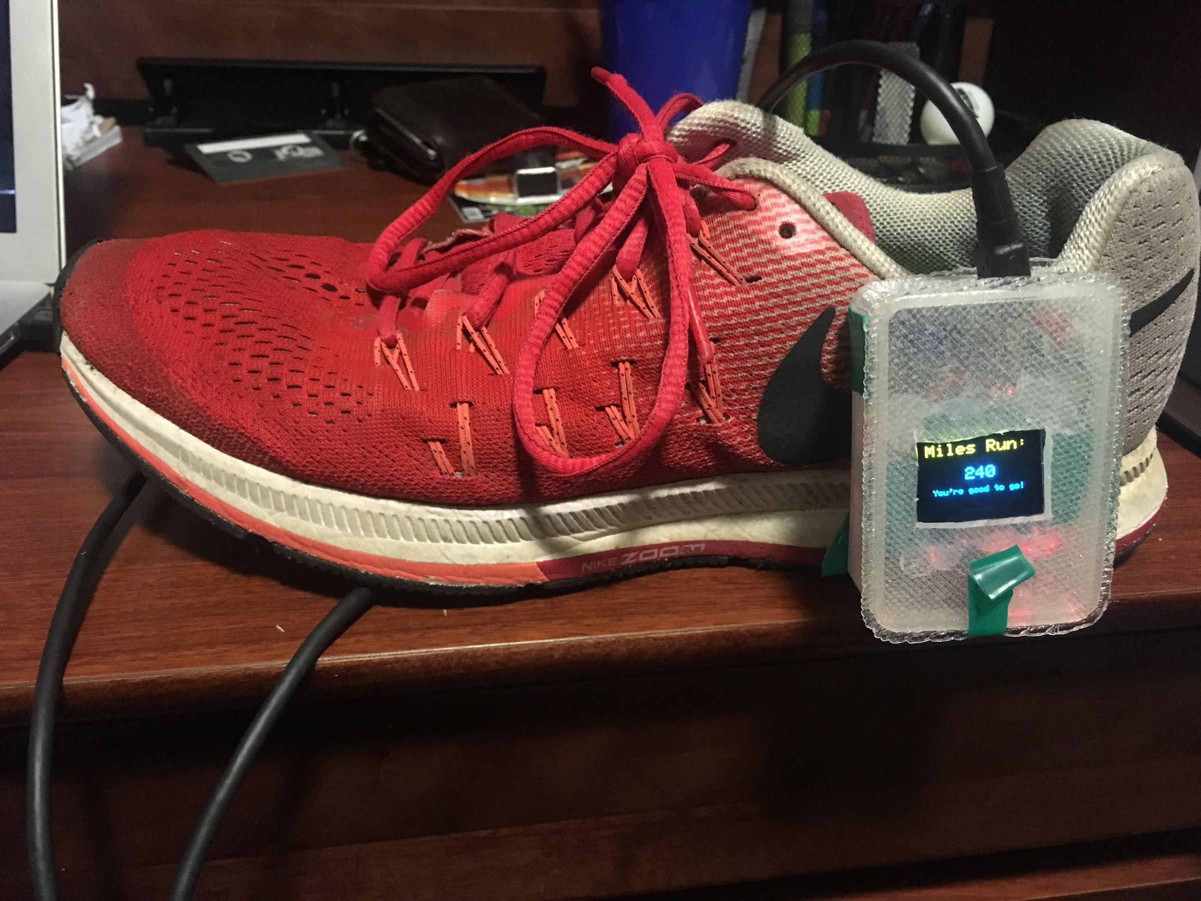 ShoeMounted Running Distance Tracker 5 Steps (with Pictures