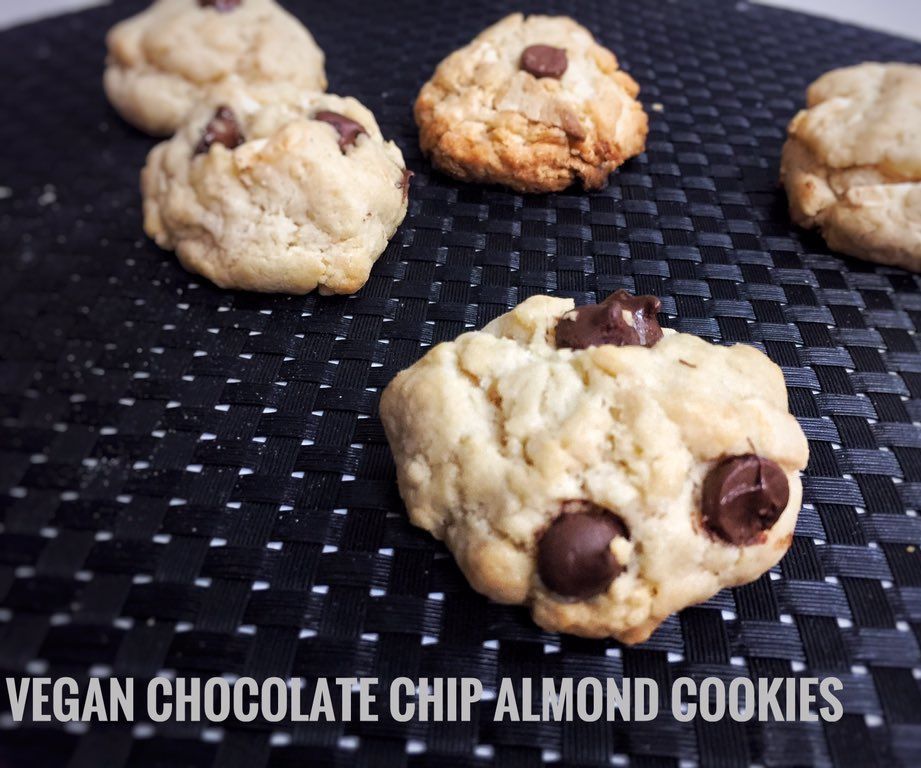 Vegan Chocolate Chip Almond Cookies