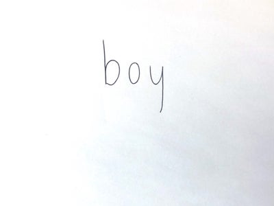 Write the Word "boy"