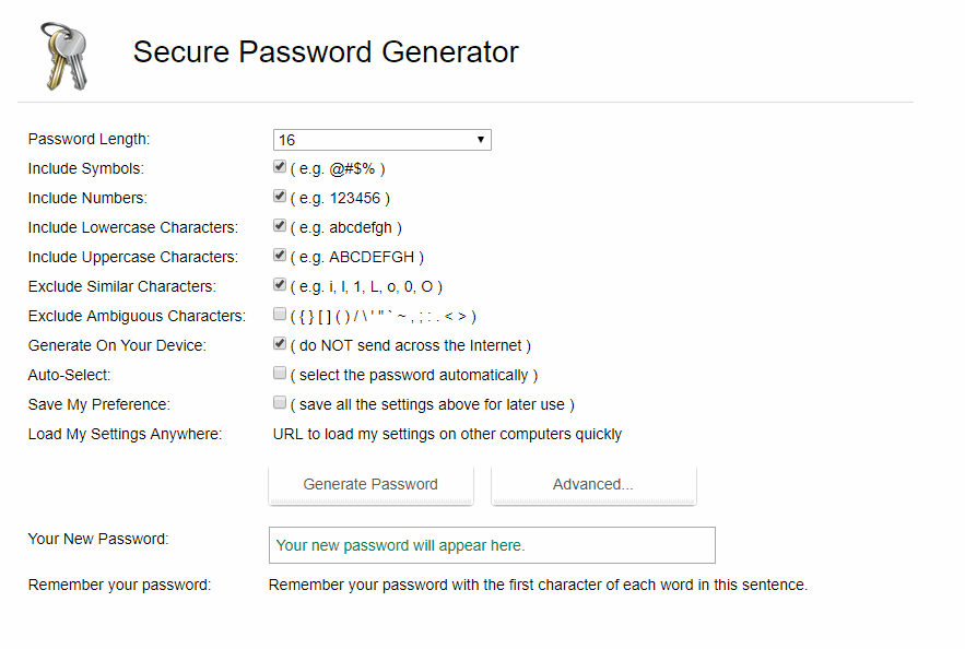 Strong Random Password Tutorial