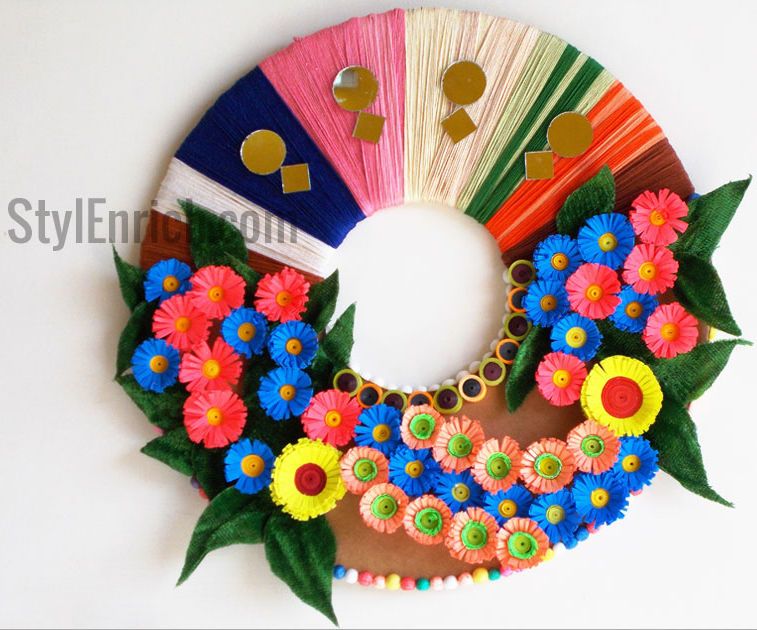 DIY Wall Decoration Idea: How to Make a Paper Wreath for Home Decoration