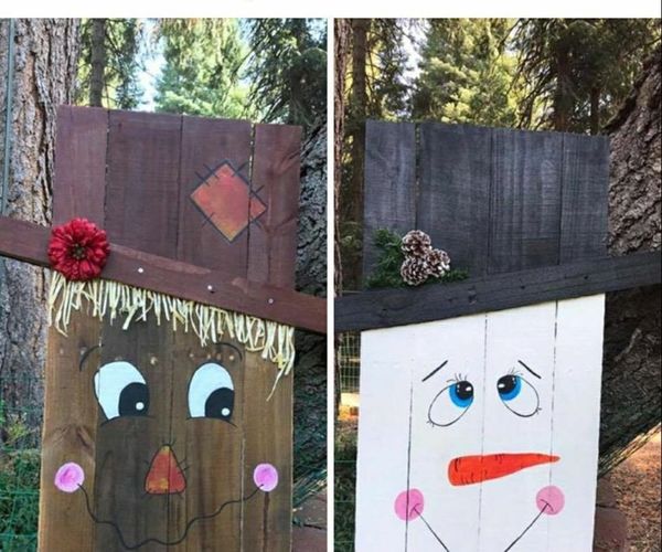 Scarecrow and Snowman Pallets