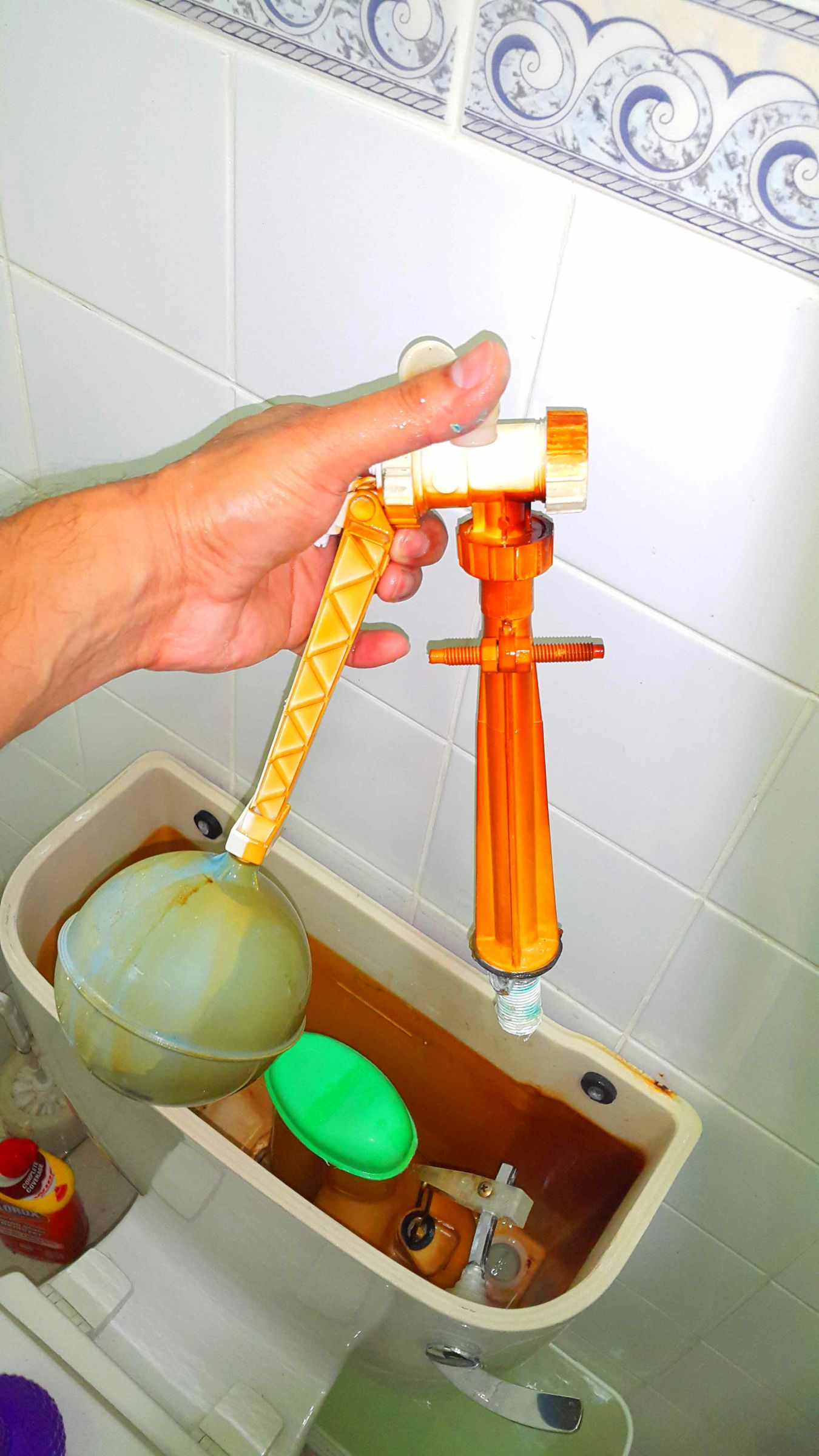 Replacing a Toilet Tank Float Valve. 6 Steps (with Pictures