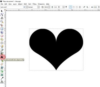 Insert Heart Symbol in Inkscape