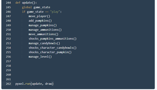 Draw and Uptade Functions, and Put the Game on Road