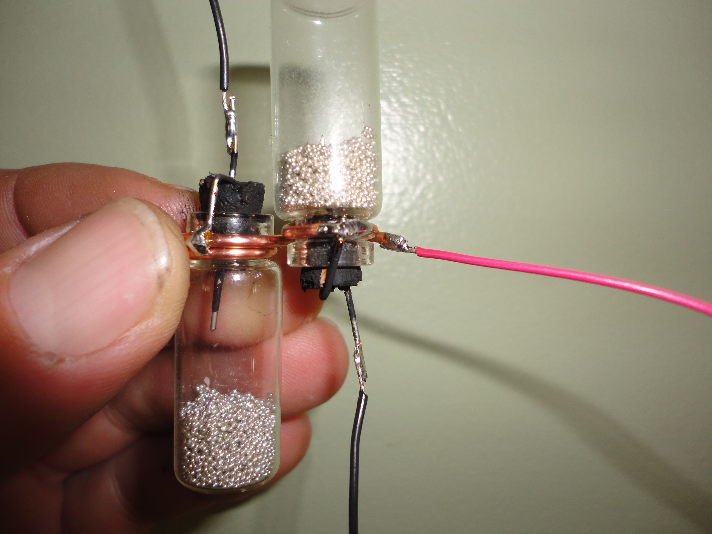 Tilt Switches Made From Bottles of Craft Beads