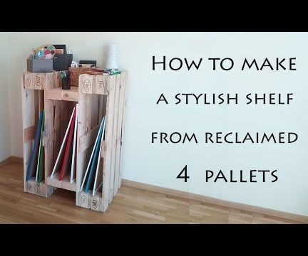 How to Make a Stylish Shelf From Reclaimed 4 Pallets (video)