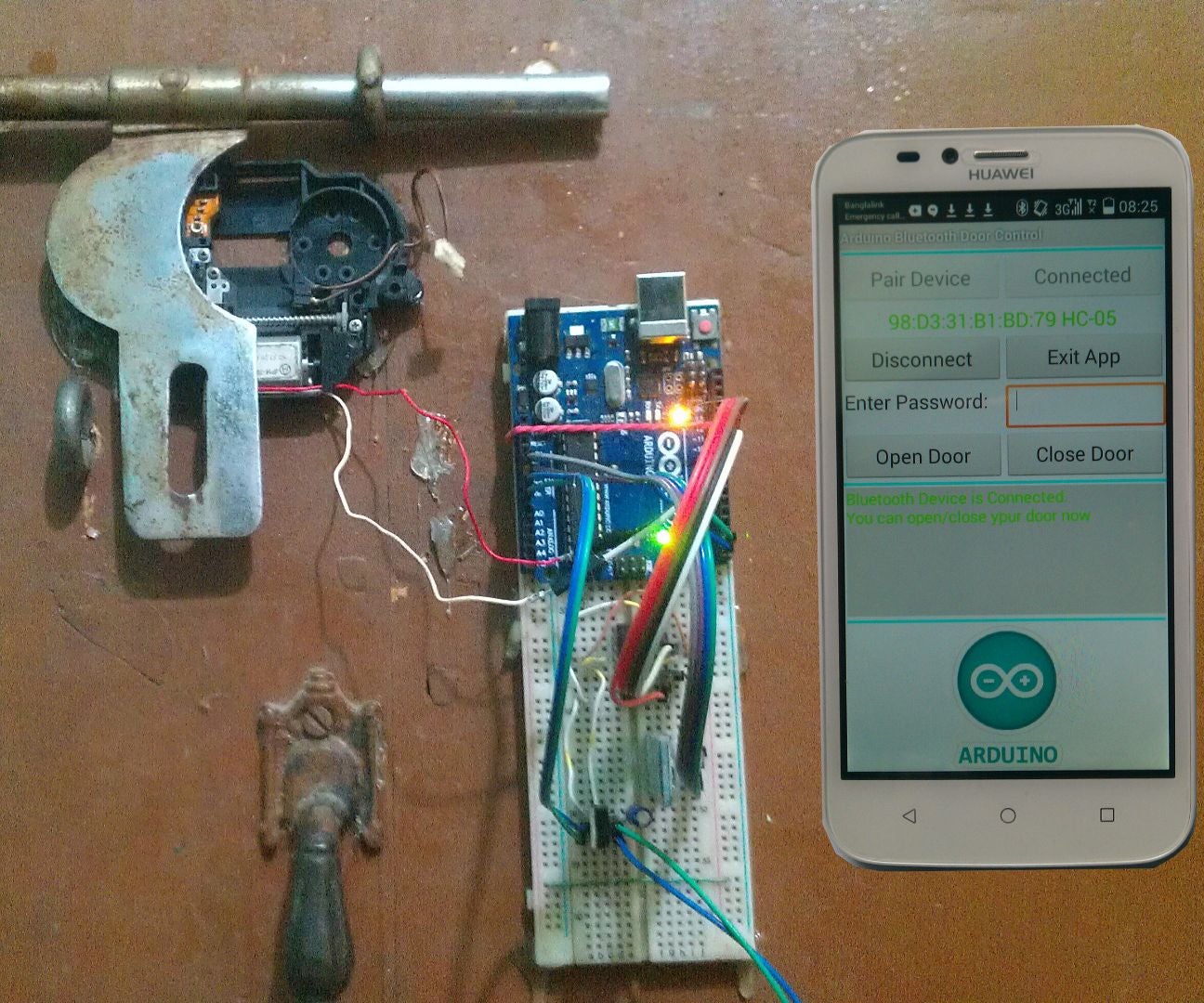 Arduino And Android Based Bluetooth Controll Password Protected Smart