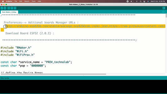 Update ESP32 Boards Library.