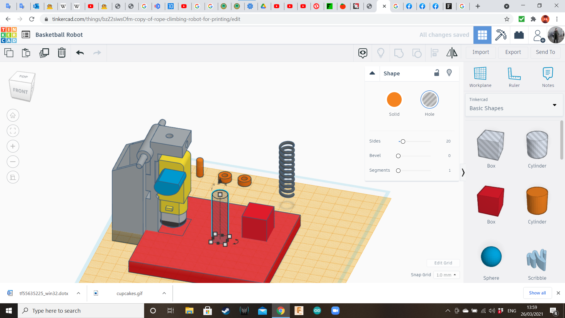 Tinkercad Robotics for School Basketball Machine! 16 Steps (with