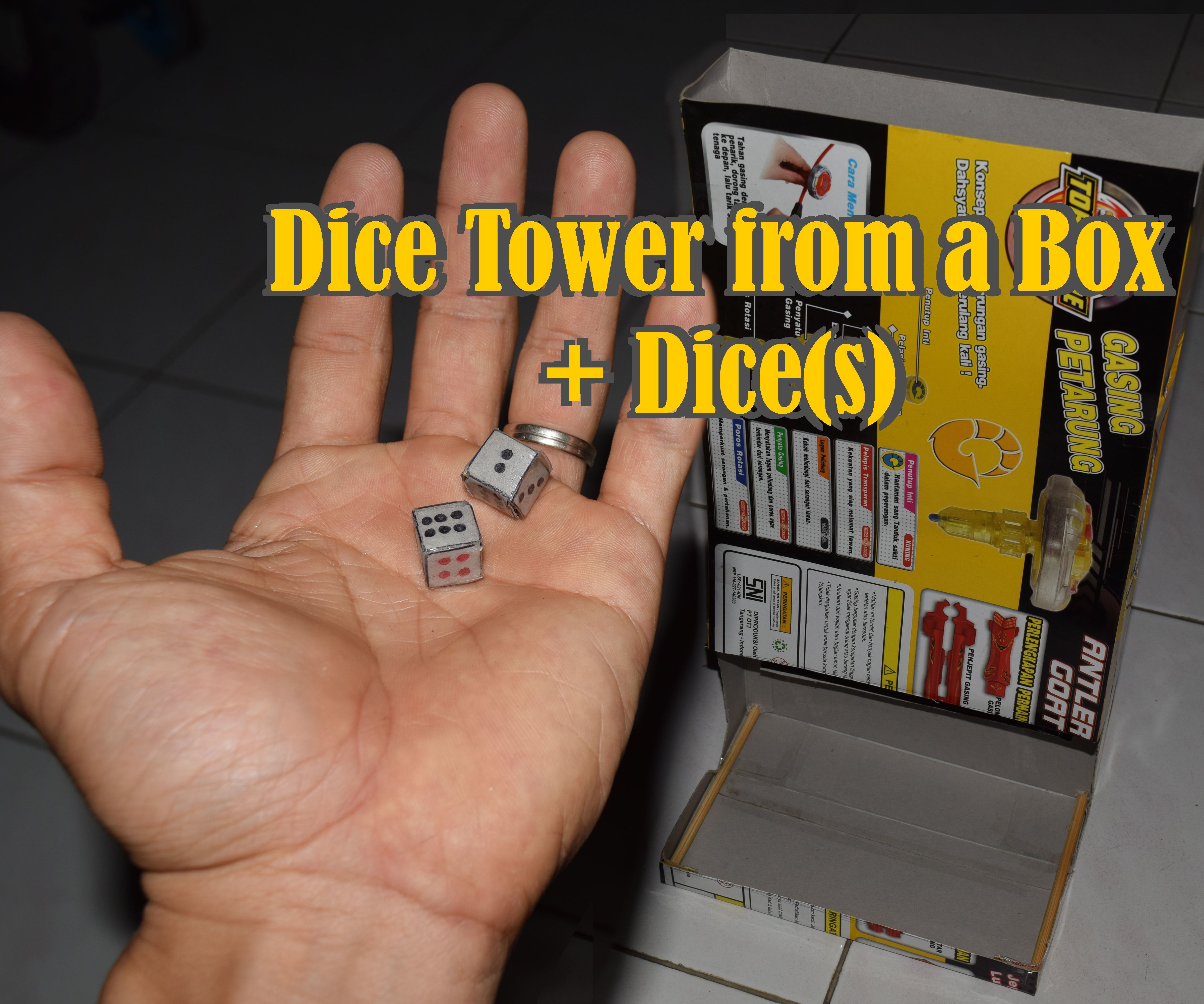 Dice Tower From a Box Plus Dice(s)