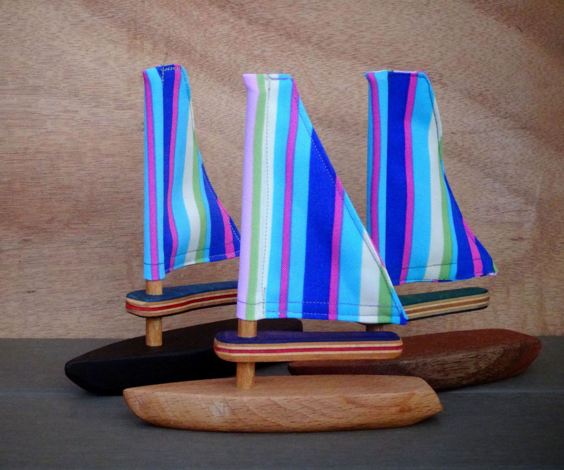 Wooden Toy Sailboats