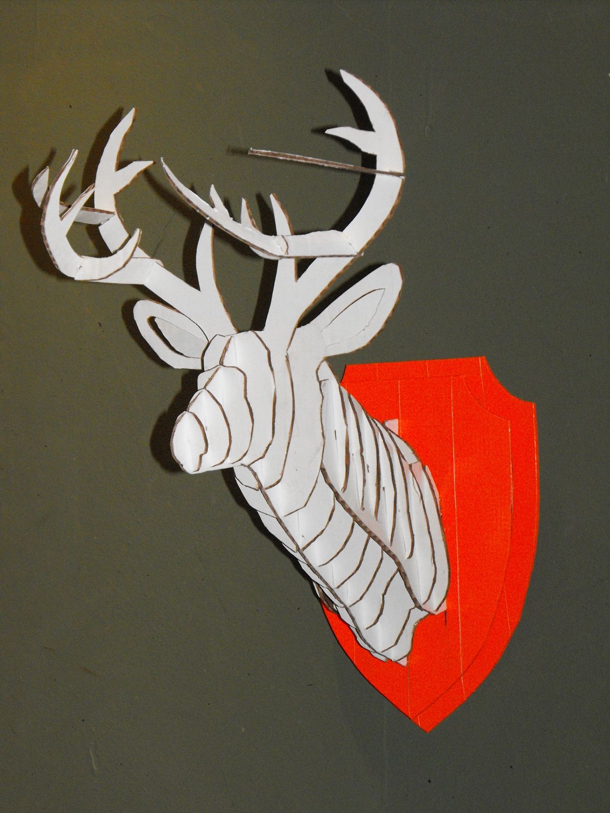 3D Cardboard & Duct Tape Deer Head Trophy With Template : 12 Steps (with  Pictures) - Instructables