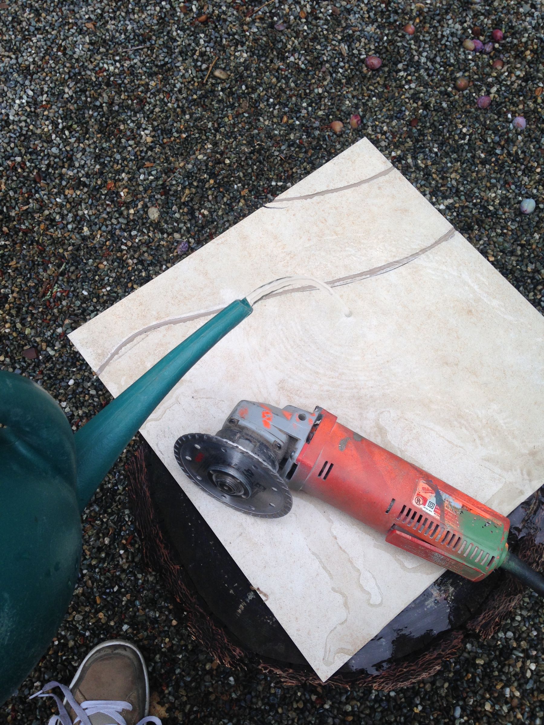 Tile Raking Out The Secret to a Bathroom River Tile Floor for $19.50 : 6 Steps (with ...